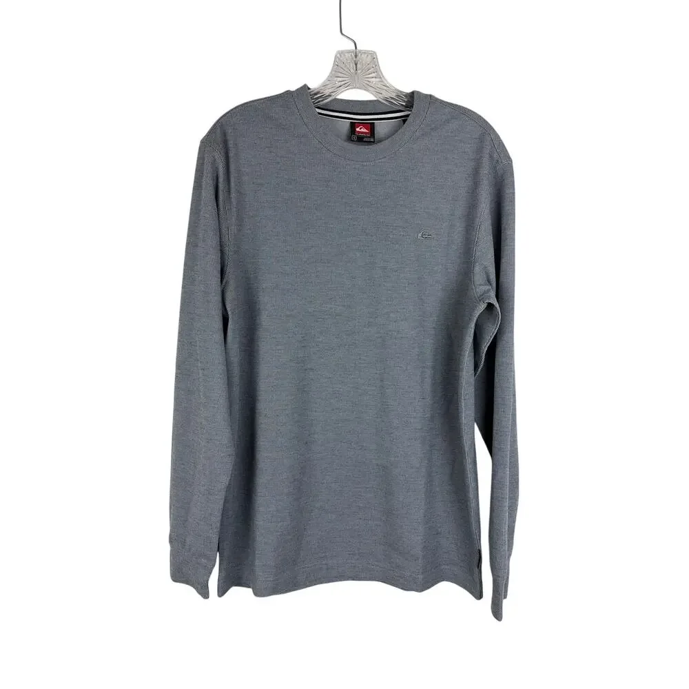 Quiksilver‎ Mens Long Sleeve Shirt Small Blue Soft Lightweight Sweatshirt